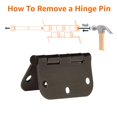 thumbnail image 4 of Bisagras de puerta Amazon Basics redondeadas con un radio de 5/8 pulgadas, 18 unidades, 4 of 4