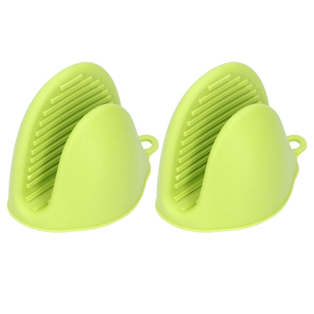 2 mini guantes de silicona para horno, antideslizantes, antiescaldaduras, aislantes y gruesos para cocinar en la cocina