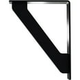thumbnail image 4 of Ekena Millwork 2"W x 7 1/2"D x 10"H Traditional Wrought Iron Bracket, (Triple center brace), Powder Coated Black, 4 of 8