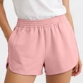 thumbnail image 4 of cocolona Womens Summer Casual Athletic Shorts Elastic Waist Splited Wide Leg Workout Gym Running Shorts with Pockets, 4 of 5
