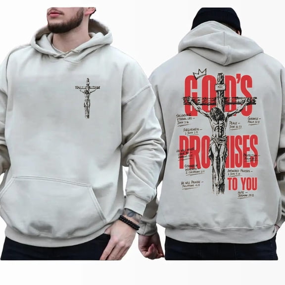 God’s Promises To You Christian Hoodie for Men and Women, Jesus Bible Verse Faith Graphic Pullover, Sizes S-5XL