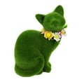 thumbnail image 2 of Gato flocado, estatua de resina, figura de gatito en miniatura, obra de arte, escultura de gatito, figura de animal para dormitorio, cocina, tablero d, 2 of 9