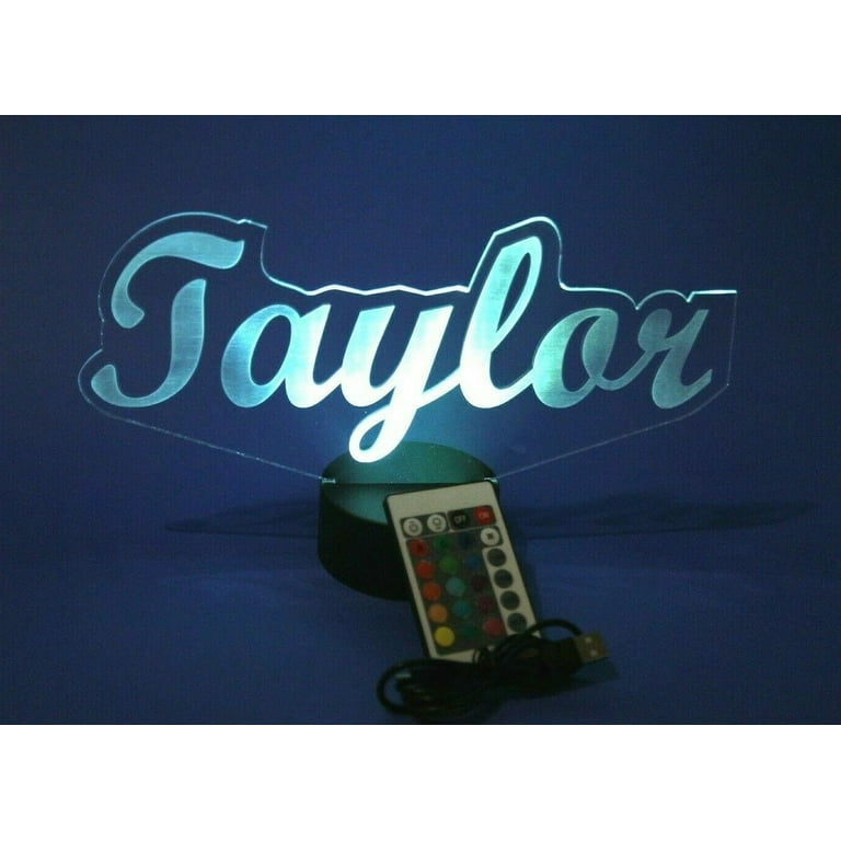 Any Name Made to Order Name Night Light Up Lamp LED Personalized