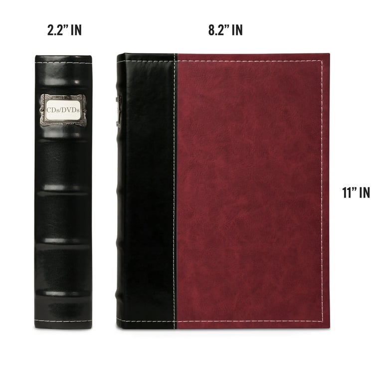 【中古】Bellagio-Italia DVD Storage Binder - 3 Pack Burgundy Bellagio-Italia CD/DVD Storage Binder Set - Burgundy - Leather - 3