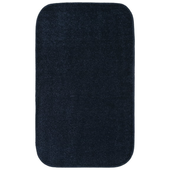 Garland Rug Gramercy Washable Polypropylene Navy Bath Rug, 24" x 40"