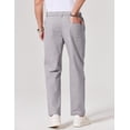 thumbnail image 2 of COOFANDY Men' Casual Cotton Chinos Pant Elastic Waist Trousers Classic Fit Business Dress Pants Golf Pants Light Gray, 2 of 6