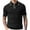 Black, variant on Lovskoo Mens Button Down Short Sleeve Shirt Collared Shirt Trendy Knit Ribbed Casual Solid Color Blouse Shirt Black