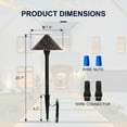 thumbnail image 2 of 4-Pack Low Voltage Pathway Lights, 3W 12-24V CRI90+ Low Profile LED Landscape Path Lights, Cone Head with Vintage Golden Texture, Black Aluminum Housing,2700K Warm White for Garden, 2 of 7