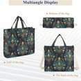 thumbnail image 6 of FORMRS Womens Corduroy Tote Bag Crossbody Shoulder Handbag with Pocket, Gold Peacock Pattern, 6 of 7
