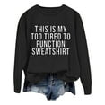 thumbnail image 1 of WEAIXIMIUNG Sweatshirts pour Femmes Mode Décontractée Couleur Unie Manches Longues Imprimé Lettre Col Rond Hoodie, 1 of 4