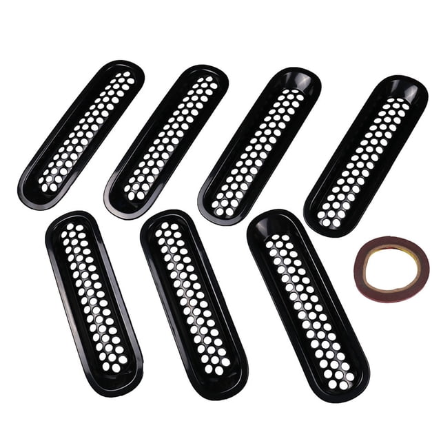 Riwesomey 7 piezas de insertos de parrilla a prueba de herrumbre Clip mejorado en el diseño Malla de rejilla Accesorios modificados Reemplazo de Vehículos, repuestos y accesorios Mis Riwesomey VI014399-00