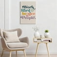 thumbnail image 2 of Retro Inspirational Work Hard Be Nice Typography Canvas Wall Art, Minimalist Aesthetic Matte Finish Gallery Wrapped, Motivational Living Room Office Decor 8*12, 2 of 6
