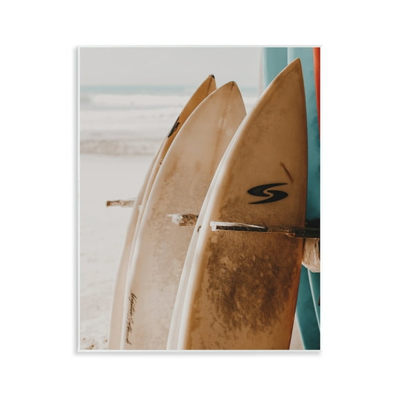 Stupell Industries Lined Up Surfboards Sports Photography Unframed Art Print Wall Art, 11 x 14