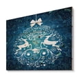 thumbnail image 1 of Design Art - Blue Merry Christmas Reindeer Snow Crystal Pattern, 1 of 5