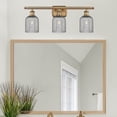 thumbnail image 2 of 516-3W-BB-G559-5SM Innovations Lighting Bridal Veil - 3 Light Bath Vanity-10 Inch Tall and 25 Inch Wide-Brushed Brass Finish-Light Smoke Glass Color, 2 of 3