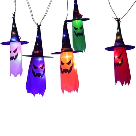 

LED Witch Hat Halloween Ghost String Lights DIY Pendant Horror Lamp