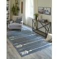 thumbnail image 3 of Unique Loom Autumn Collection Area Rug - Arrow (5' 3" x 8' Rectangle Navy Blue/Gray), 3 of 8