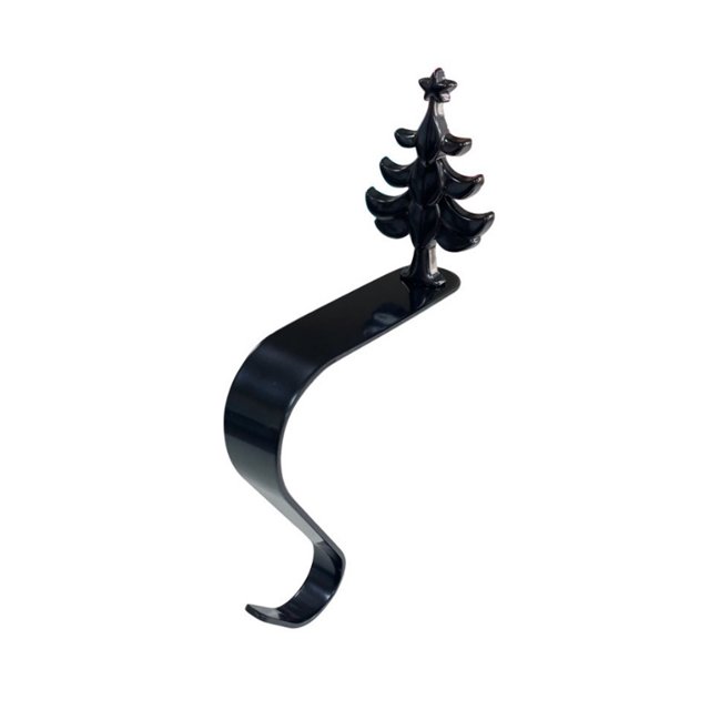 Gancho para calcetines de Navidad, soporte de metal antideslizante para colgar adornos y guirnaldas en la repisa.