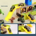 thumbnail image 4 of KYAIGUO Baby Dinosaur Truck Carrier Playset Toys Kids Toddler Realistic Plastic Dinosaurs Storage Toys with Lights & Music for 3+ Years Old, 4 of 6