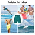 thumbnail image 7 of Kdxio Teal Print Men'S Swim Trunks With Compression Liner 7 Inch Inseam Quick Dry Swim Shorts, 7 of 7