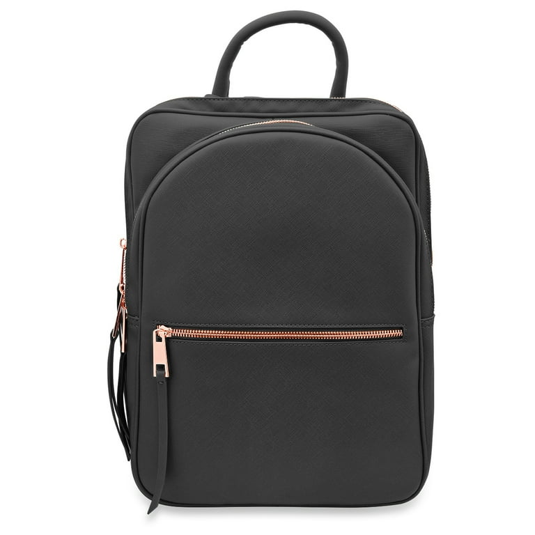 STEELTIME Unisex Super Soft Premium Vegan Leather Travel Backpack with 6 Compartments