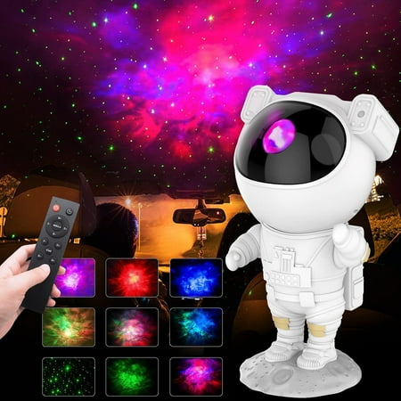 

Rosnek Kids Astronaut Nebula Galaxy Night Light Projector 360° Adjustable Timer Remote Star Projector Light Projection for Children Adults Bedroom Party Decor 1/2Pcs