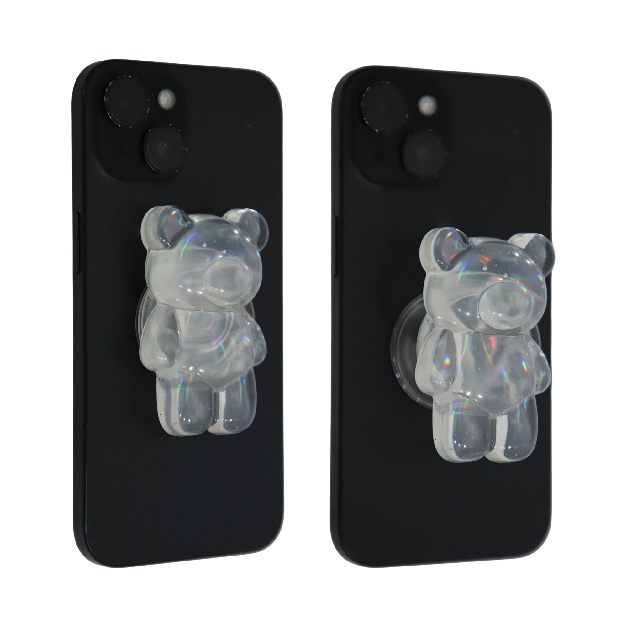 Unique Bargains Holographic Bear Phone Grip 1Pc Multicolored