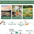 thumbnail image 3 of 3 benches, round picnic table - holds 500lbs per bench, stable - backyard for large gatherings / Host big outdoor events, 3 of 7
