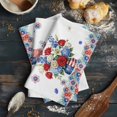 thumbnail image 6 of Independence Day Floral Kitchen Towels Set of 3, Water Absorbent Dish Towel, Red Blue Roses Patriotic Decorative Hand Towels - Quick Drying Cloth for Cooking Baking, 18x28 Inch, 6 of 8