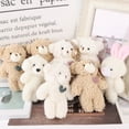 thumbnail image 2 of SIEYIO Mini Cute Plush Bear Charm Keychain Fluffy Stuffed Keyring Lovely Pendants for Purse Bag Backpack Handbag, 2 of 20