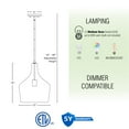 thumbnail image 4 of Kira Home Lucy 16" Modern Pendant Light + Clear Glass Vase Shade, Adjustable Hanging Height, Brushed Nickel Finish, 4 of 7