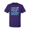 thumbnail image 2 of Girl Stole My Heart She Calls Me Daddy Daughter Girl Dad Father Gift | Mens Father's Day T-Shirt, Purple, 4XL, 2 of 4