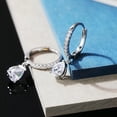thumbnail image 2 of 2 Ct Pear Cut Lab Created Diamond Drop & Dangle Earrings 14k White Gold Plated Sterling Silver, 2 of 4