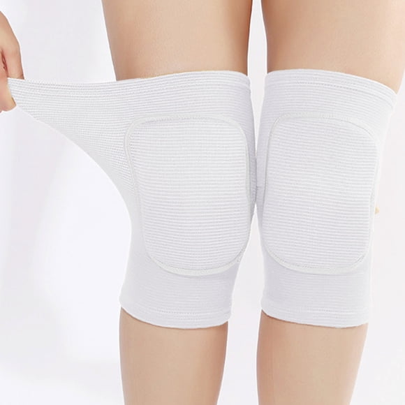 Aufmer 8 Pcs Breathable Sports Knee Pads, Shock-Absorbing Protection for Football/Volleyball/Basketball, 9.84x5.71in(White)