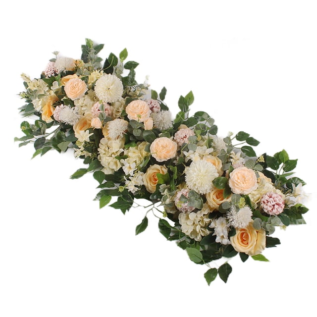 Flores artificiales para arco de boda, decoración colgante para el arco de boda. champán