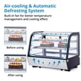 thumbnail image 4 of 4.6 Cu.Ft Commercial Cake Display Refrigerator With Led Lighting, Countertop Refrigerator Display Case, Pastry Display Case, Double-Layered Glass Commercial Bakery Display Refrigerator, 110V, 4 of 8