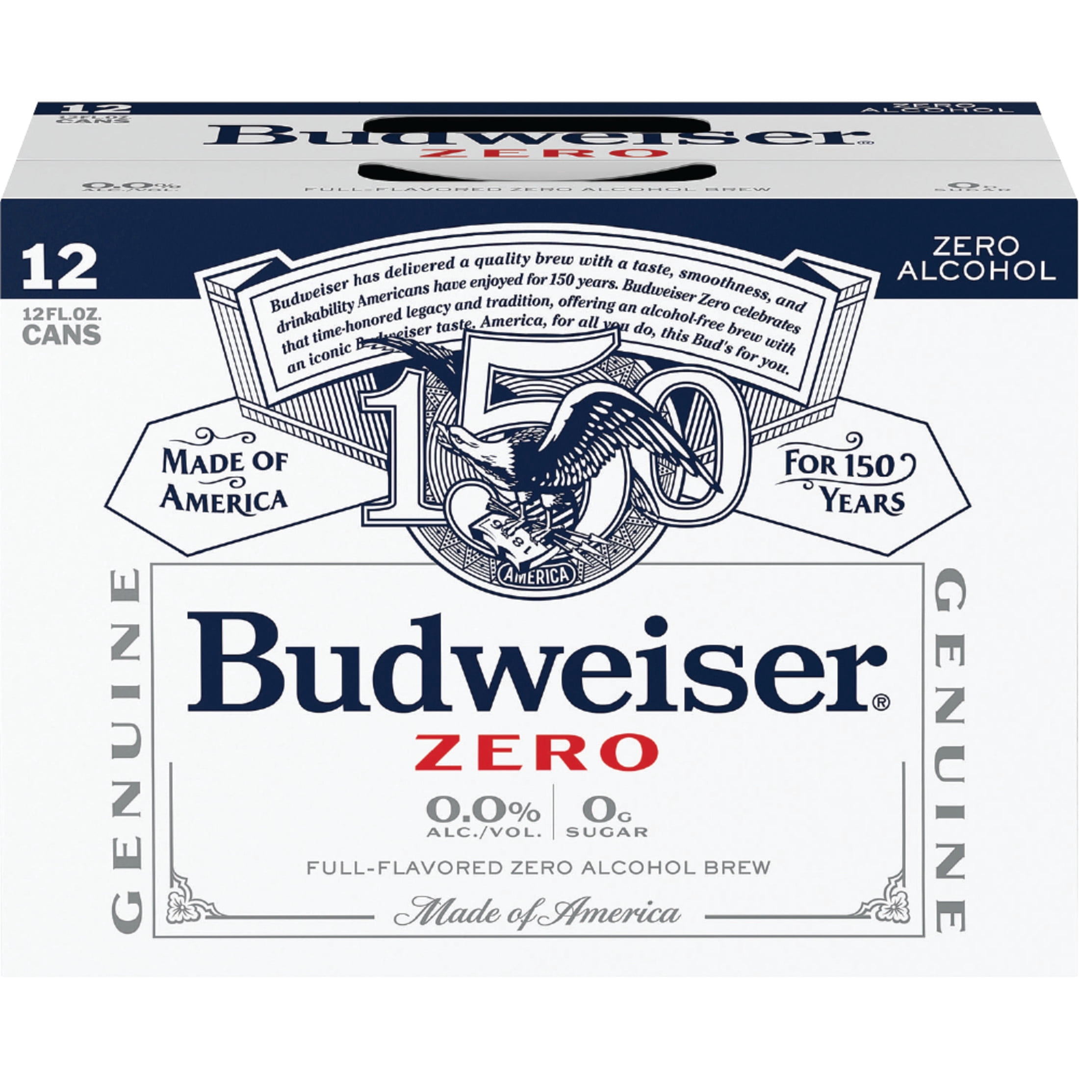 Budweiser Alcohol Free American Lager Beer 12 pack 12 fl oz Aluminum Cans 0% ABV
