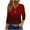 Wine, variant on Fashion 3/4 Sleeve Summer Tops for Womens 2024 Plus Size Casual Printing T-shirt Buttons Blouse V-Neck Casual Tops