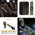 thumbnail image 4 of Jeiento Southwest Aztec 14 PCS Car Accessories Set Car Seat Protector Steering Wheel Cover Seatbelt Strap Pad Trash Can Armrest Cover Pad Cup Coasters Rearview Mirror Cover Handbrake Cover Set, 4 of 7