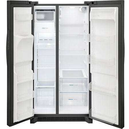 Frigidaire - 25.6 Cu. Ft. Side-by-Side Refrigerator - Black stainless steel
