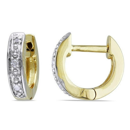 Amour Round Cut Diamond Hoop Earrings