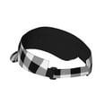 thumbnail image 2 of Black White Plaid Sports Sun Visor Hats Adjustable Sun Visor Caps For Women And Men, 2 of 7