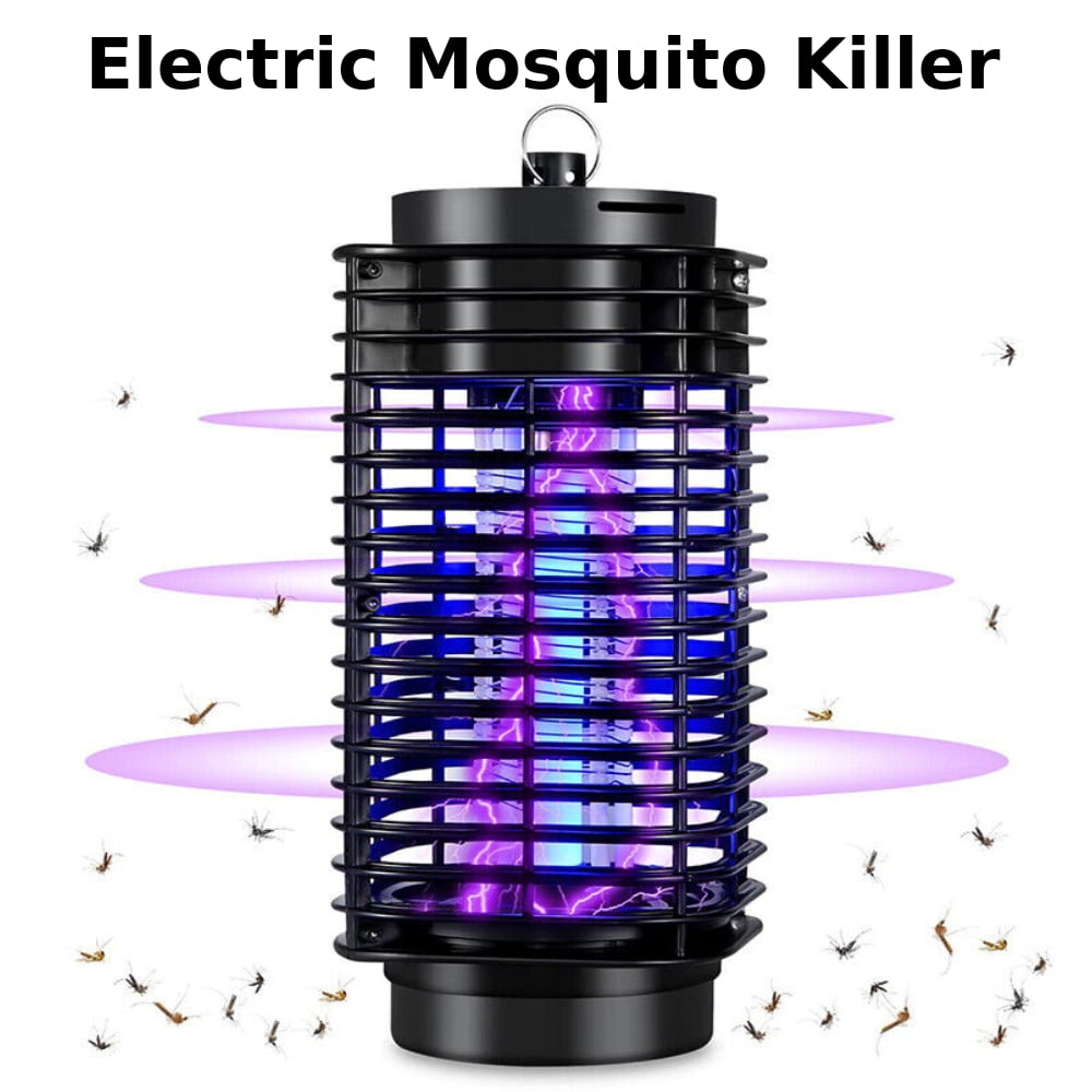 TIANLAIMEI Indoor & Outdoor 320 sq ft Electronic Bug Zapper, Black, 2 Count