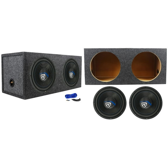 (2) Rockville K5 W12K5S4 12" 1400 Watt Car Subwoofers Sealed Sub Box Enclosure