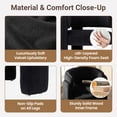 thumbnail image 5 of AFO Modern Upholstered Dining Chair, Cute Barrel Side Armchair with Round Back for Living Room Dining Room Bedroom, Black, 5 of 7