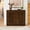 Walnut Brown, variant on Wall Mounted Bathroom Storage Cabinet with Mirror, White MDF Medicine Cabinet 2 Doors Adjustable Shelves + 3 Christmas Baskets for Laundry Kitchen