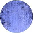 thumbnail image 1 of Ahgly Company Machine Washable Indoor Round Oriental Blue Industrial Area Rugs, 8' Round, 1 of 4