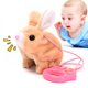 thumbnail image 1 of Juguete Electrónica Interactiva Peluche Coneño Conejo Caminata Orejas Contracción para La Nariz Navidad Pascua Regalo Cumpleaños, 1 of 9