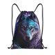 thumbnail image 1 of Fotbe Purple Sky Wolf Bolsa Mochila con Cordón Estampada, Bolsa de Gimnasio Deportiva, Bolsa Cinch, Bolsa con Cordón para Hombres y Mujeres-Small, 1 of 6