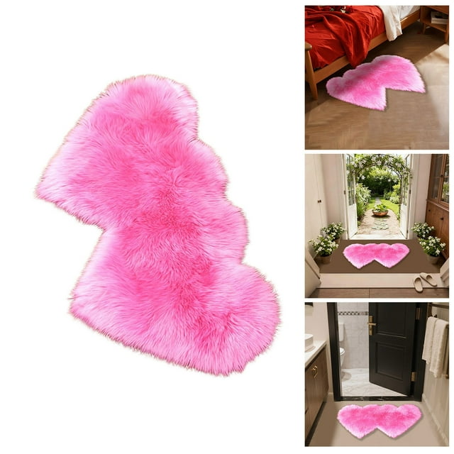 BotaniNest Heartfelt Carpet For Cozy Floor – Soft Area Rug For Living Room Bedroom Dorm Lightweight Floor Mat#